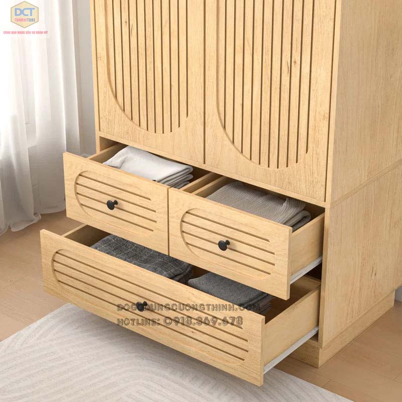 Mẫu tủ áo nhỏ gọn 2 cánh TA43 hiện đại